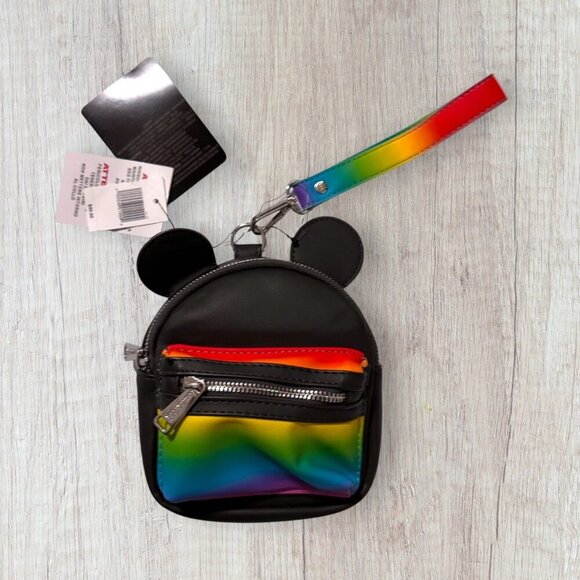 Disney Handbags - NWT Loungefly Disney Parks Pride Mickey Mini Backpack Coin Purse Rainbow Bag